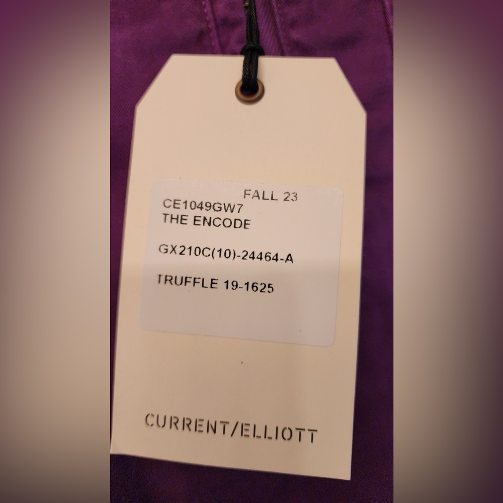 Current/Elliott The Captain The Encode in Truffle Women’s Purple Size 26 - Picture 6 of 14